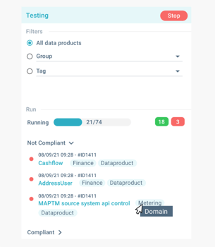 View of Computational Governance Platform's UI displaying its Policy Back Testing feature, where users can test compliance before deploying. View of Computational Governance Platform's UI displaying its Policy Back Testing feature, where users can test compliance before deploying.