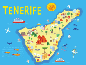 animated drawing of a map of tenerife