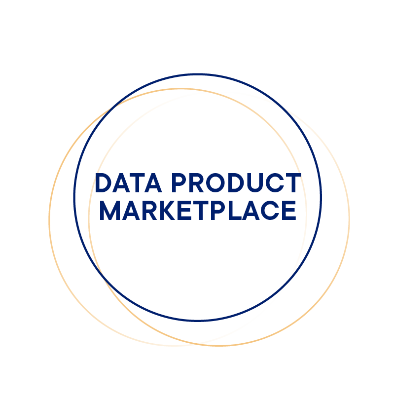 Circle illustration of Witboost's Data Product Marketplace module.